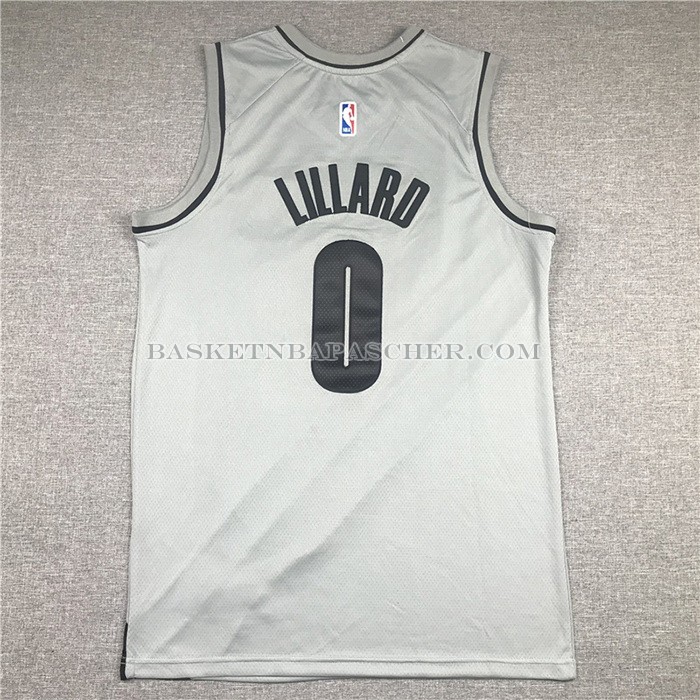 Maillot Portland Trail Blazers Damian Lillard Earned 2020-21 Gris